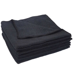 Microfibre cloth black Soft 40 x 40 cm (5 pieces)