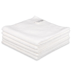 Microfibre cloths white recycled 40x40cm (5 pieces)