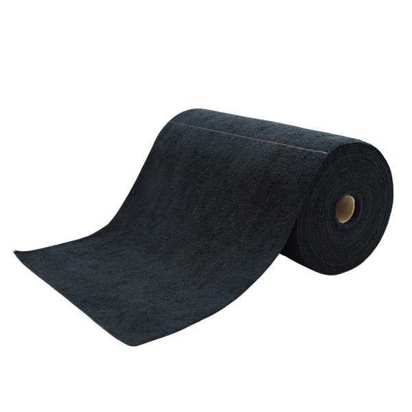 Microfibre cloth on roll - Black 30 x 30 cm - 75 pieces