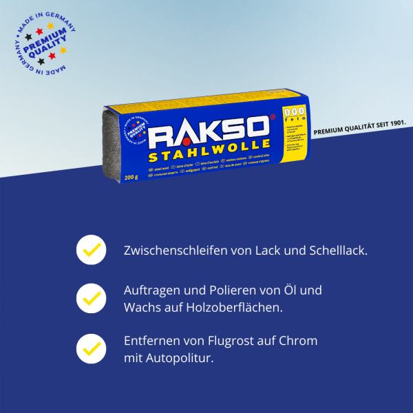 Rakso Steel Wool 000 FINE