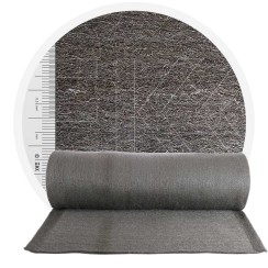 Stainless Steel Wool 434 - 1000 mm, 30 μm, ± 1200 gr/m2 - 25-metre roll