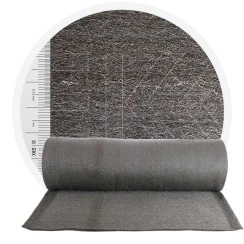 Stainless Steel Wool 434 - 1000 mm, 30 μm, ± 1200 gr/m2 - 25-metre roll