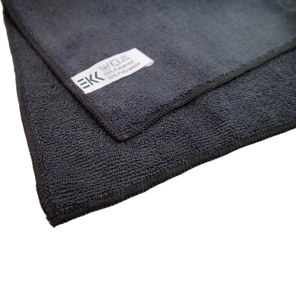 Microfibre cloth black Soft 40 x 40 cm (5 pieces)
