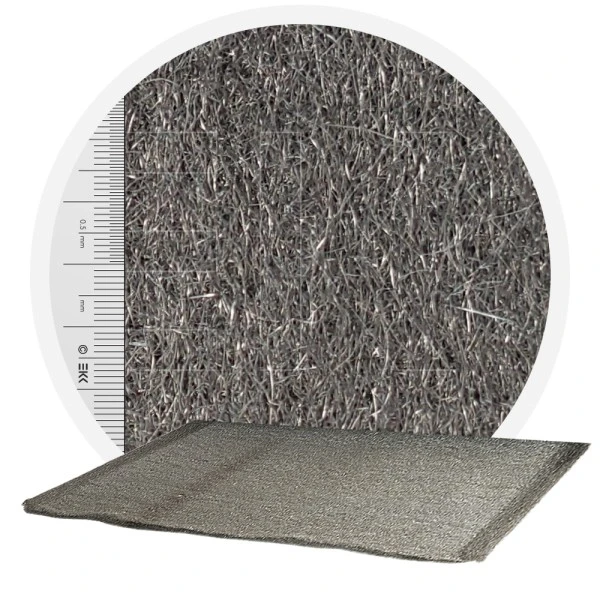 Stainless Steel Wool 434 - 1000 mm, 70 μm, ± 1200 gr/m2 (per metre)